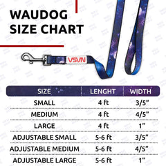 Nylon Dog Leash for Small Dogs and Medium Dogs 4 Ft x 3/5 inch Wide NASA Color