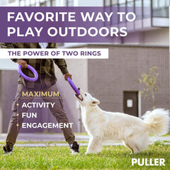 Puller Outdoor Dog Ring Toys Dog Fetch for Large Dogs Standard Size 2 Rings